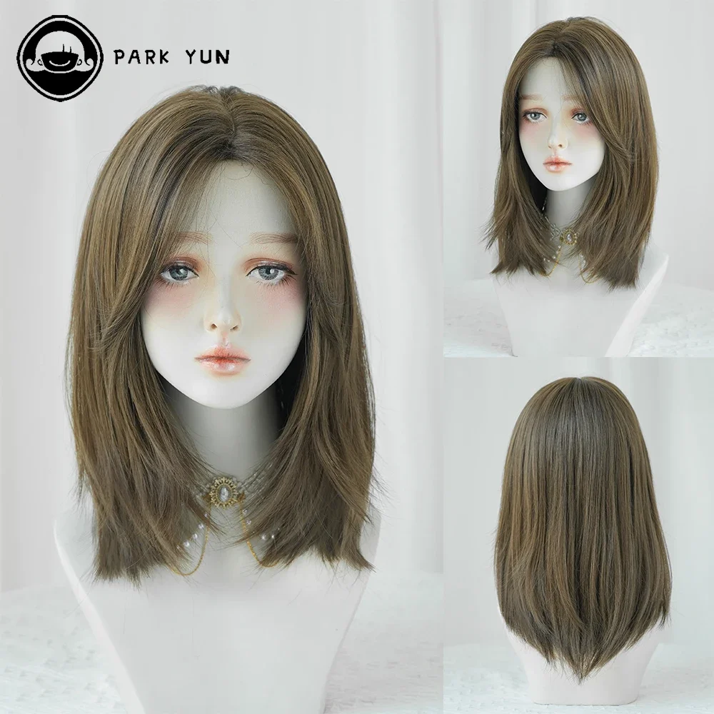 Park yun коричневые короткие прямые