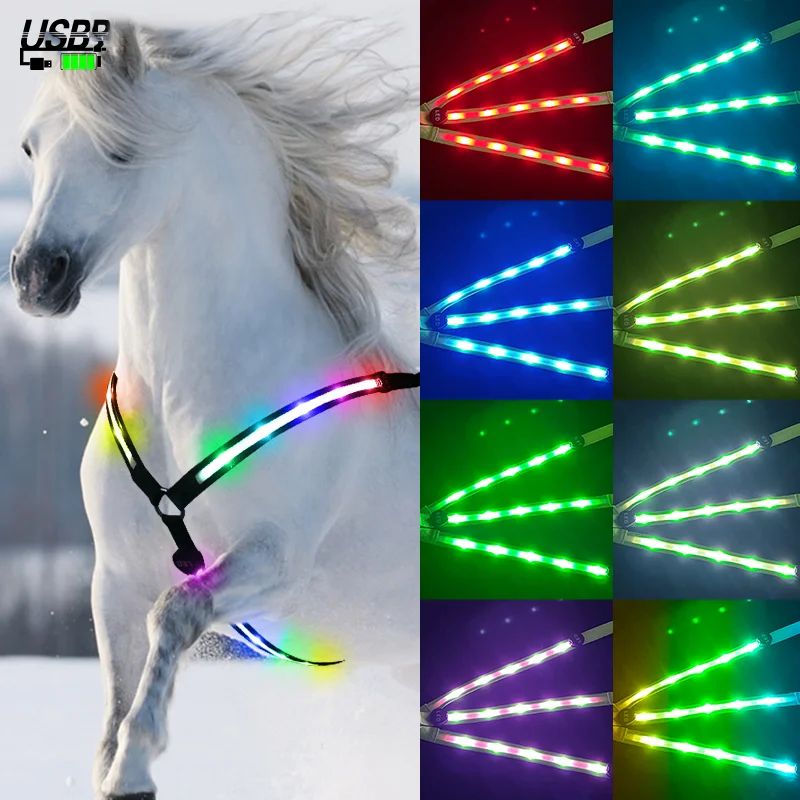 Разноцветный нагрудный ремень для лошади - Фотография_3