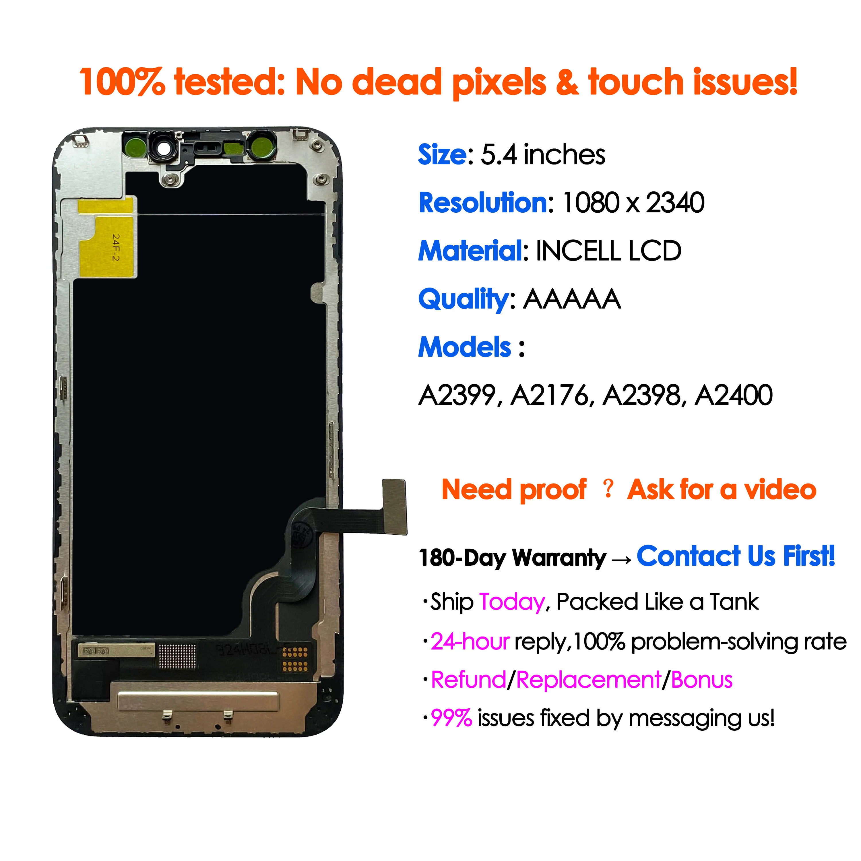 Высокое качество aaa incell жк-дисплей для iphone 12 - Фотография_2