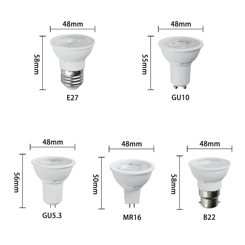Диммируемые энергосберегающие лампы gu10 mr16 e27 b22 gu5.3 7 вт - Фотография_3