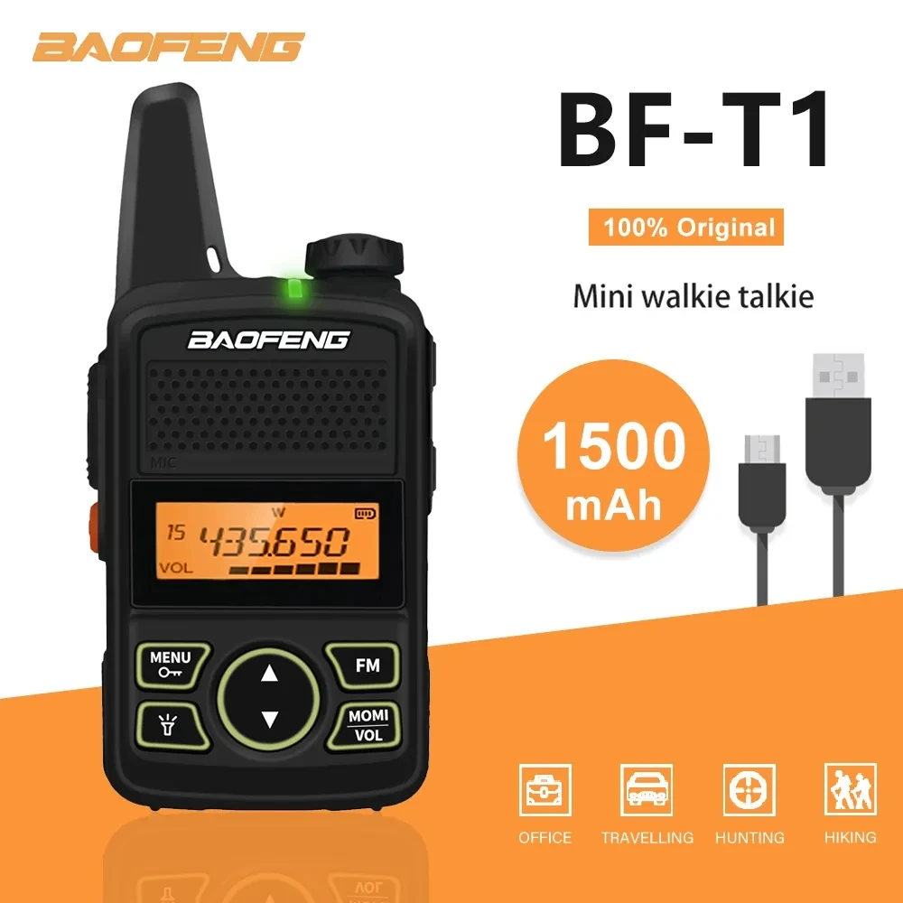 Портативная рация baofeng mini walkie talkie bf-t1 uhf 400-470 мгц