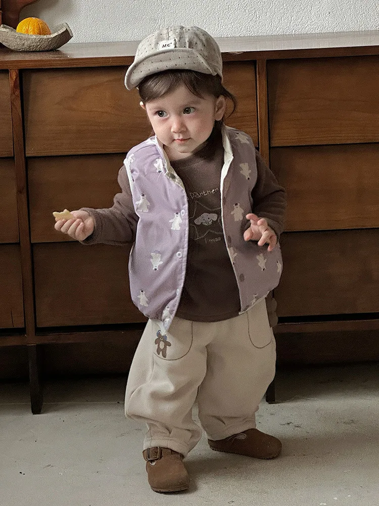 Двусторонний пуховый жилет для младенцев и малышей - Фотография_5