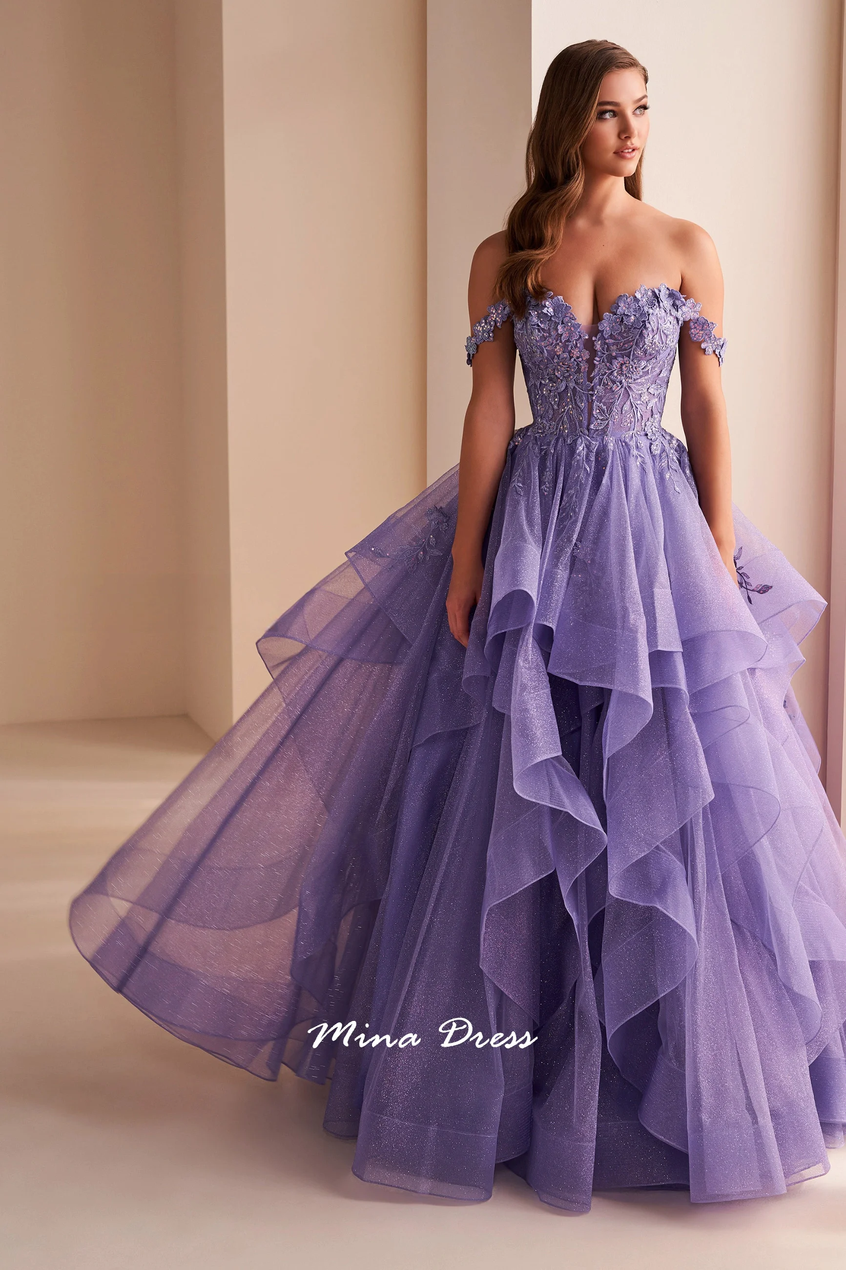 Mina вечернее платье со съемным плечевым ремнем - Фотография_4