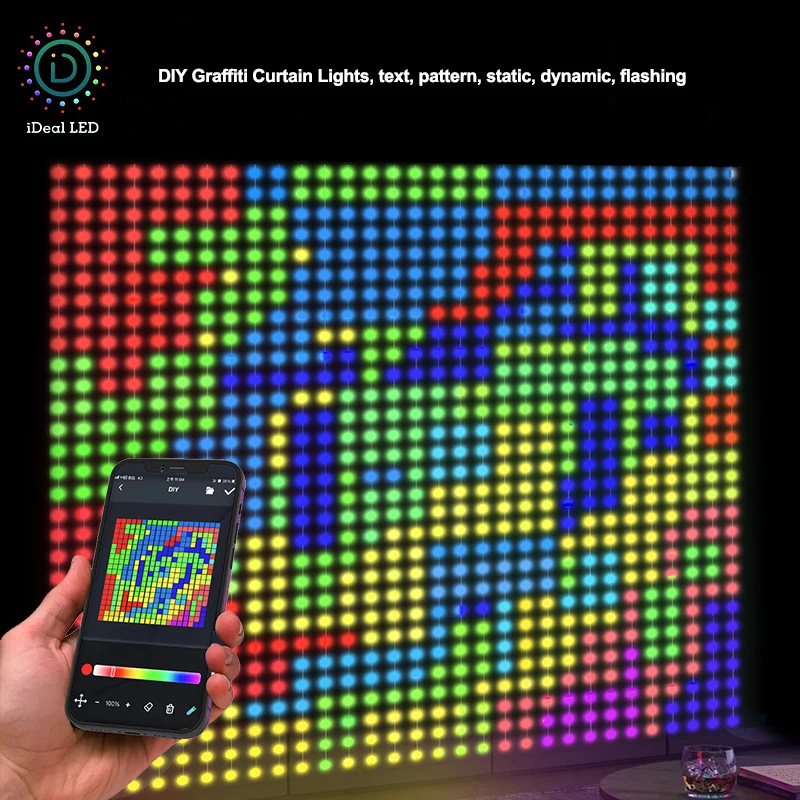 Умная светодиодная занавеска rgb fairy string light - Фотография_6