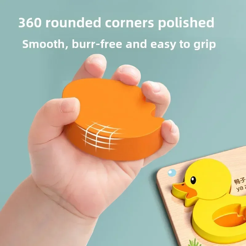 3d деревянная головоломка монтессори с героями мультфильмов - Фотография_4