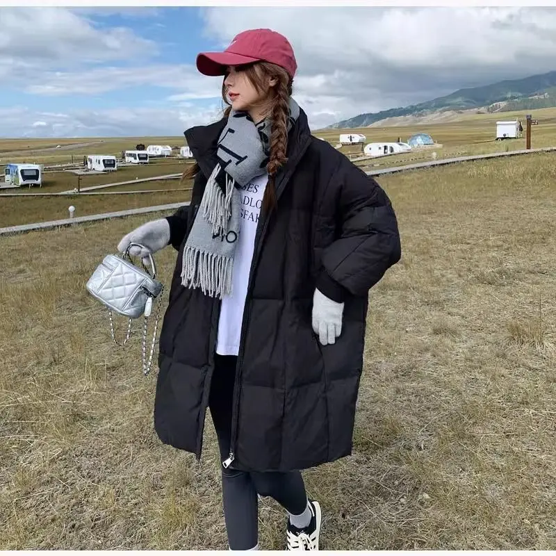 Пальто-парки, женские однотонные куртки средней длины - Фотография_6