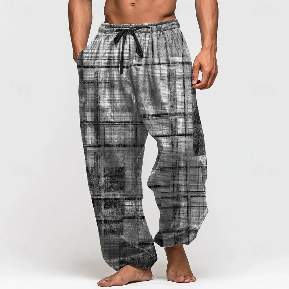 Осень 202, мужские лоскутные брюки с цветными блоками - Фотография_4