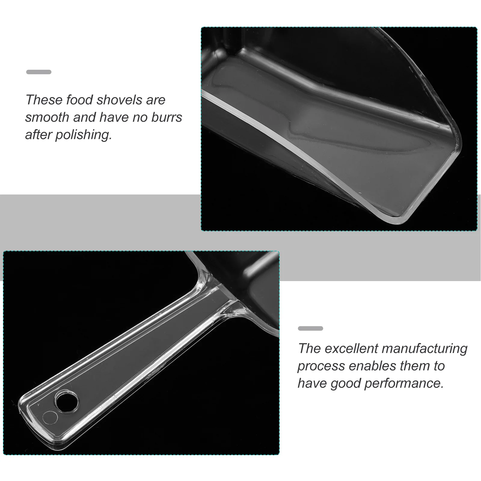 Мини-прозрачный пластиковый набор лопаток для льда - Фотография_5
