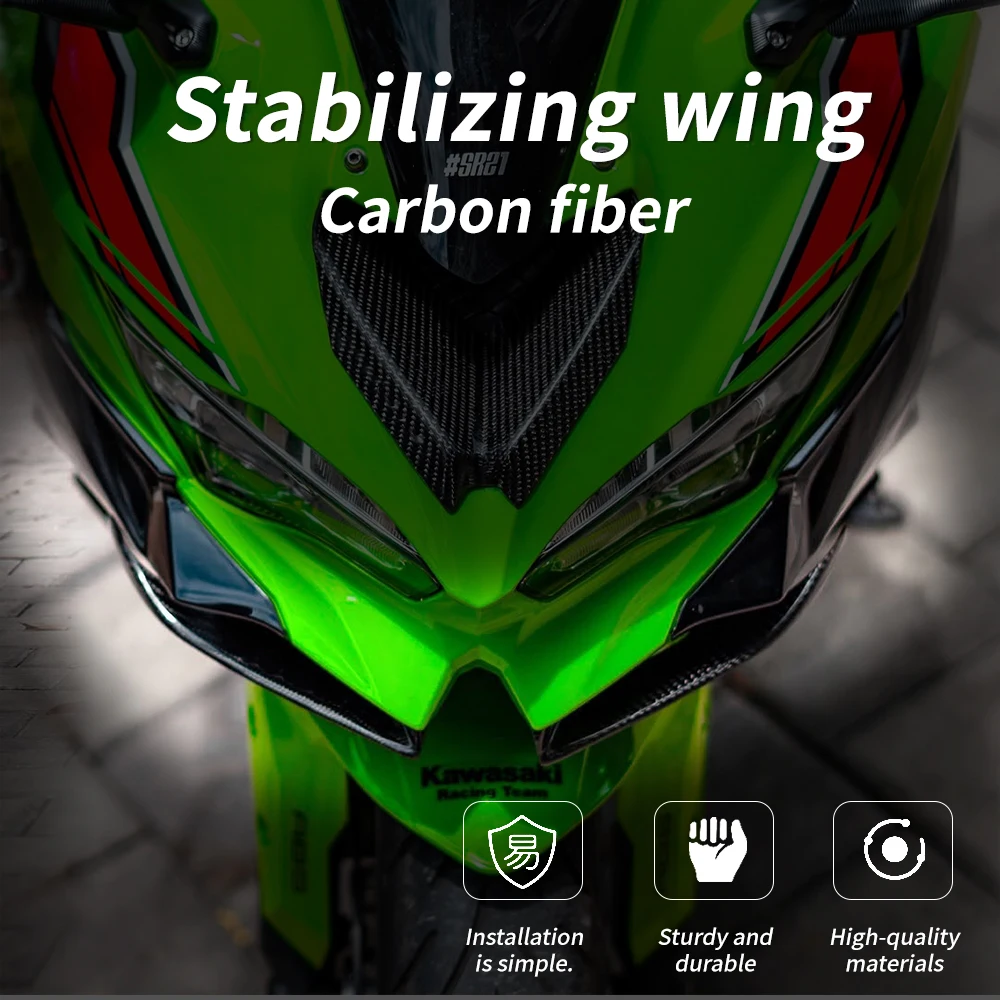 Для kawasaki zx-4r zx-4rr переднее крылышко из углеродного волокна - Фотография_4