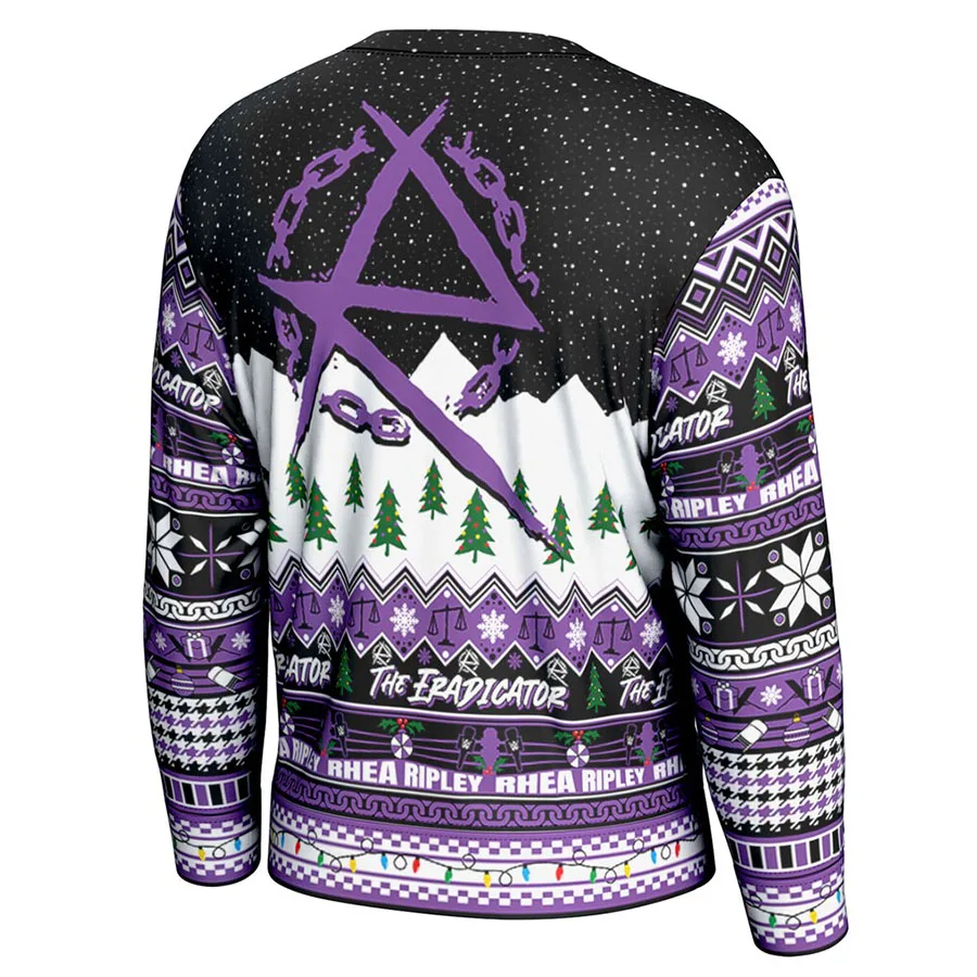 Мужской черный уродливый свитер rhea ripley - Фотография_2