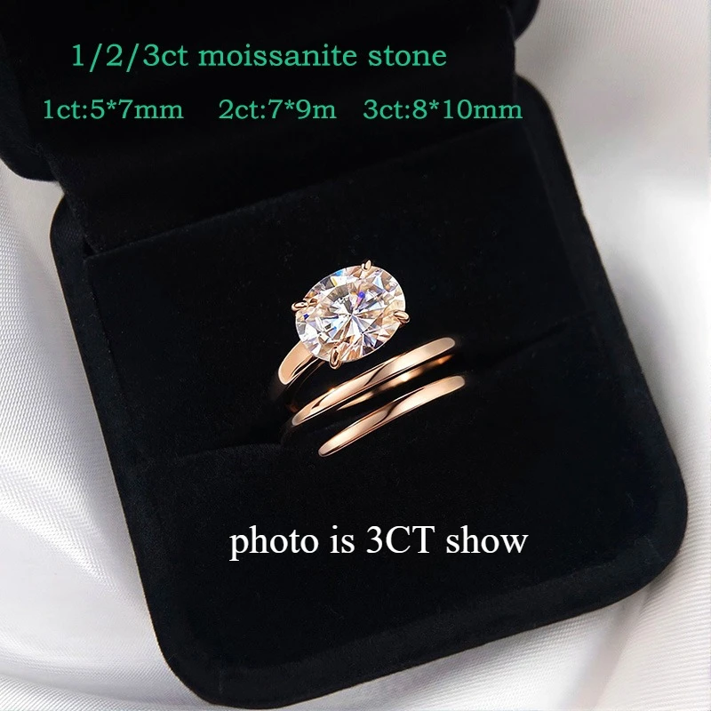 Smyoue 1ct-3ct сертифицированное кольцо-пасьянс с муассанитом 14 к - Фотография_5