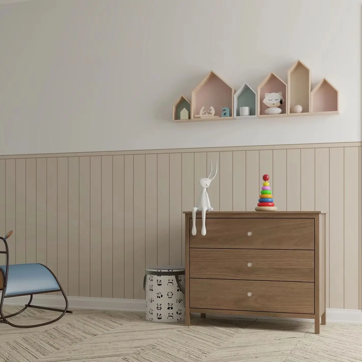 Бежевая стеновая панель