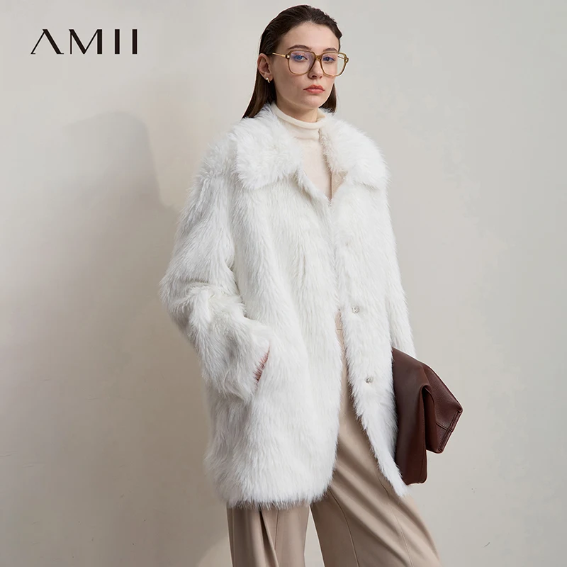 Amii, зимнее меховое пальто