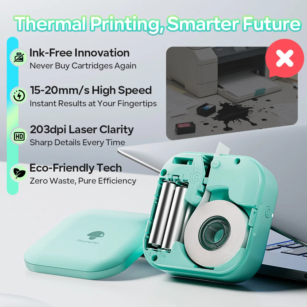 Phomemo q30 bluetooth-термопринтер этикеток - Фотография_4