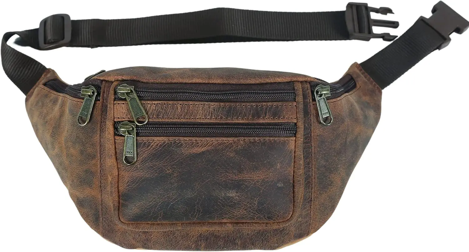 Komalc премиум поясная сумка из кожи буйвола - Фотография_6