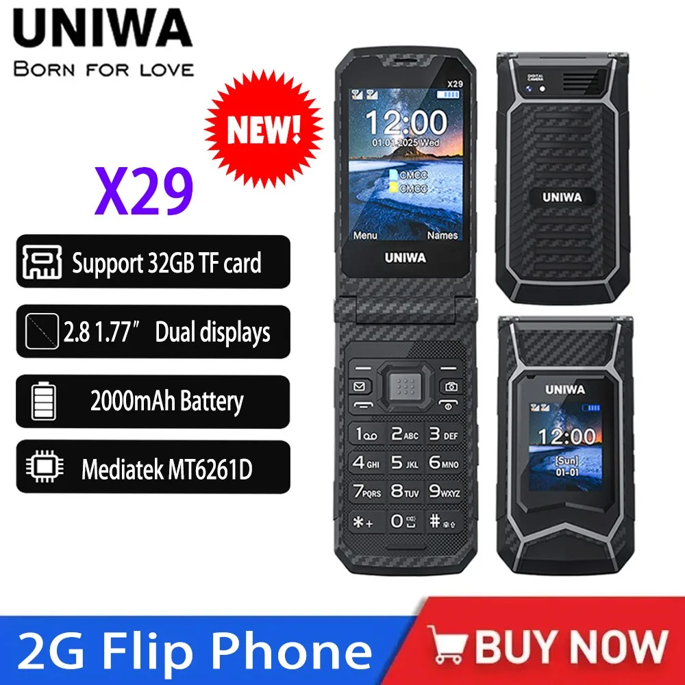 Uniwa x29 большой кнопочный громкий