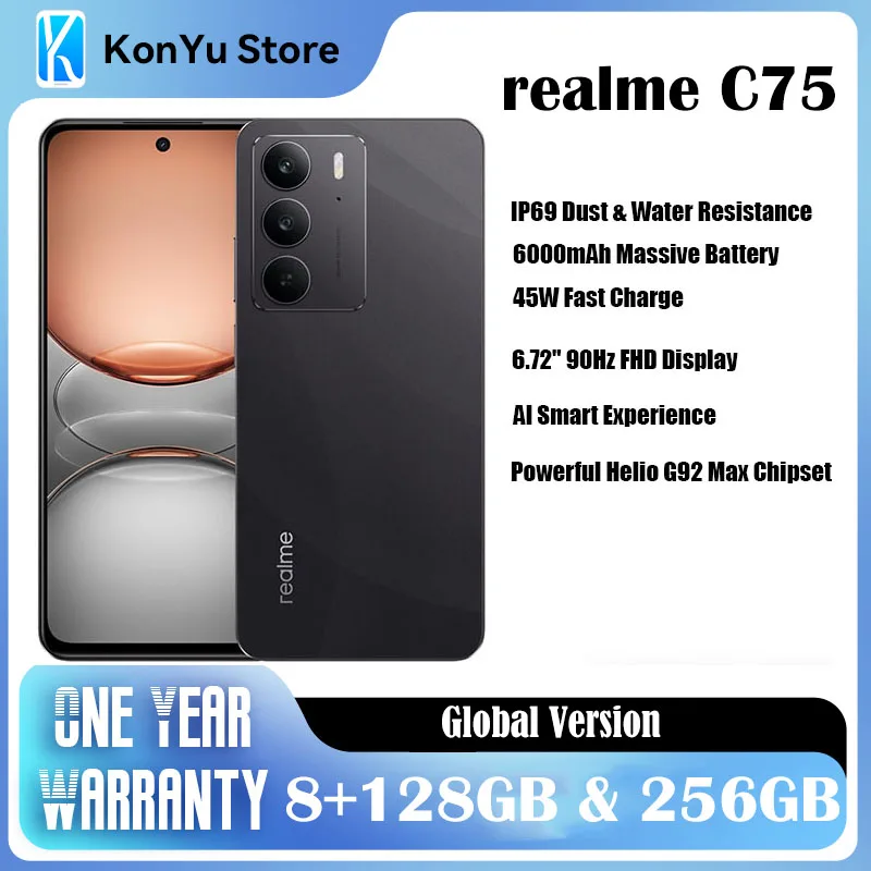 Телефон realme c75 4g 6