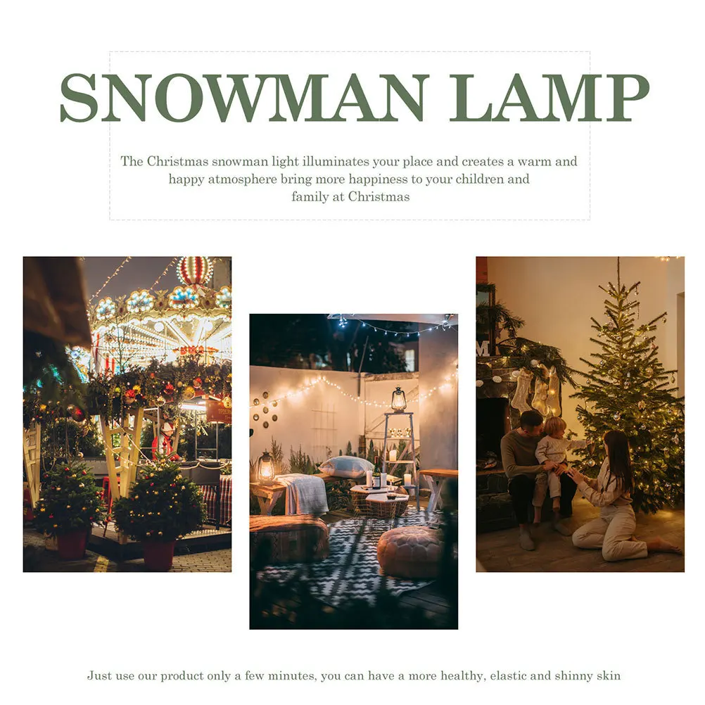 Солнечная лампа в виде снеговика