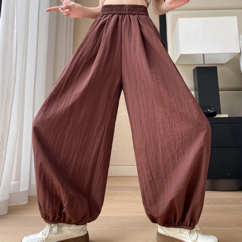 Женские свободные спортивные штаны lazy ice silk