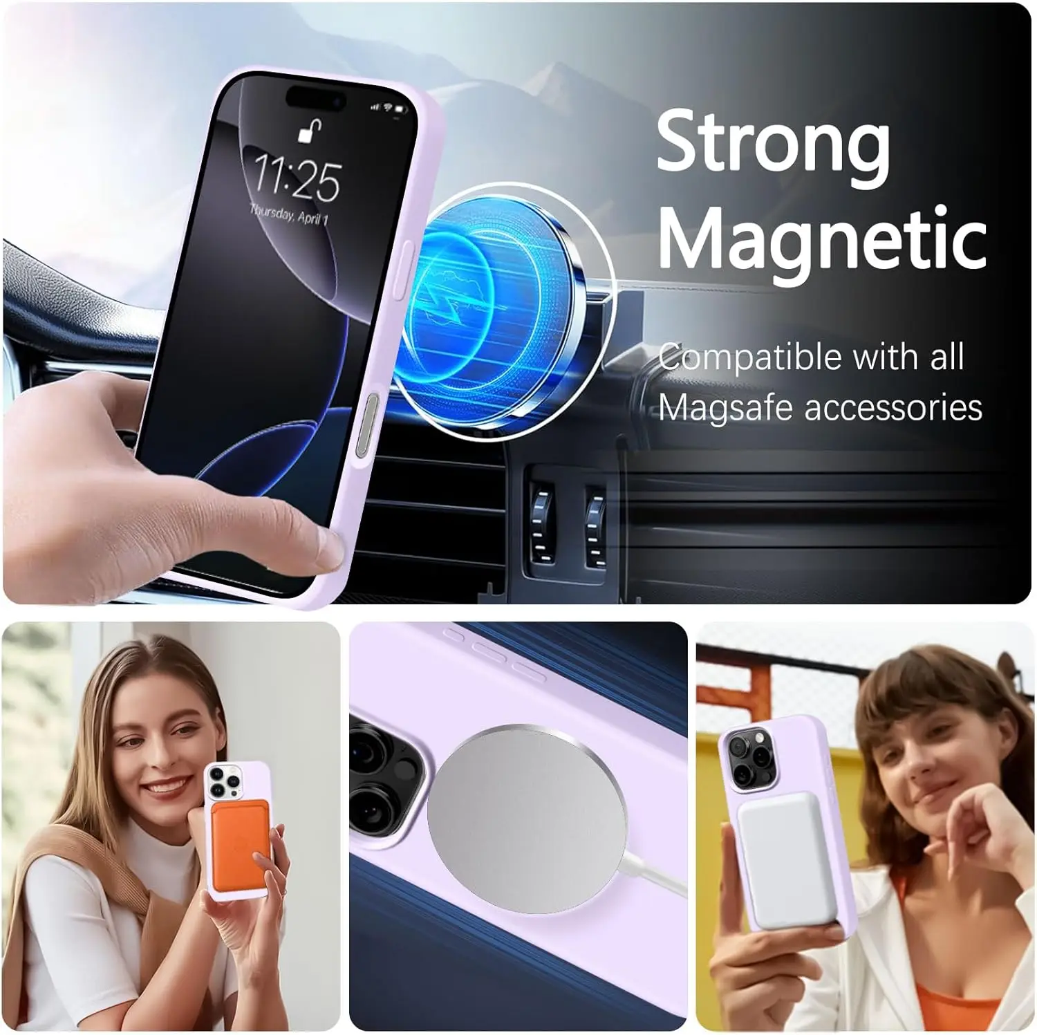 Магнитный чехол для телефона для iphone 15 - Фотография_5