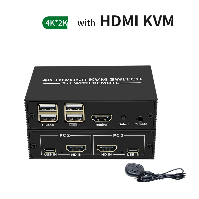 Kvm-переключатель с переключателем hdmi док-станция usb2