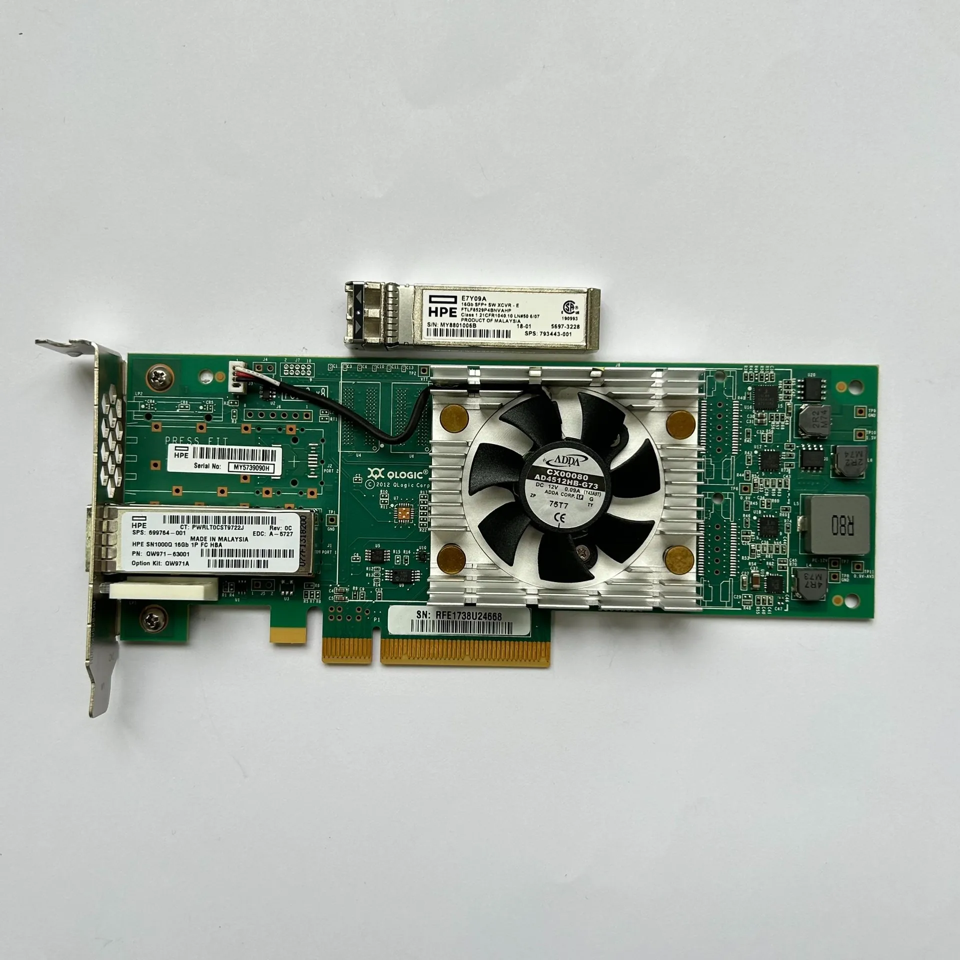 Однопортовая оптоволоконная карта