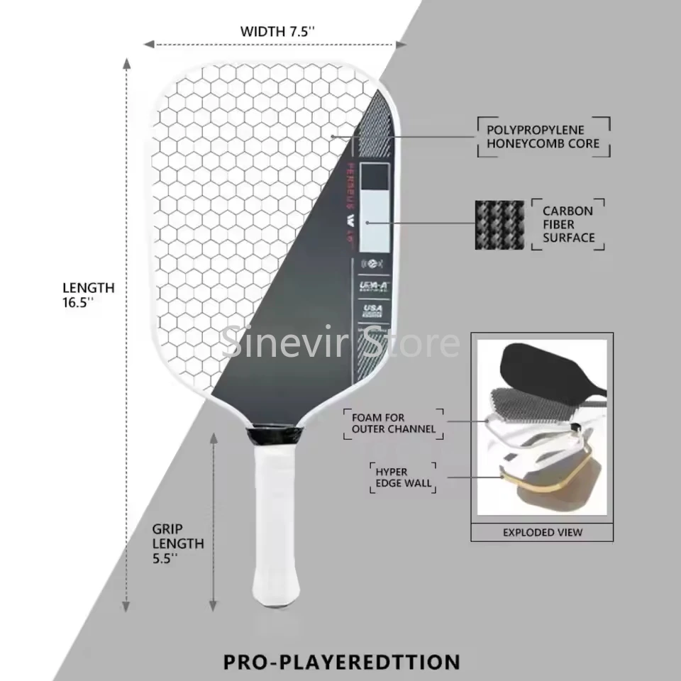 Весло для пиклбола pro tournament класса perseus pro iv - Фотография_4