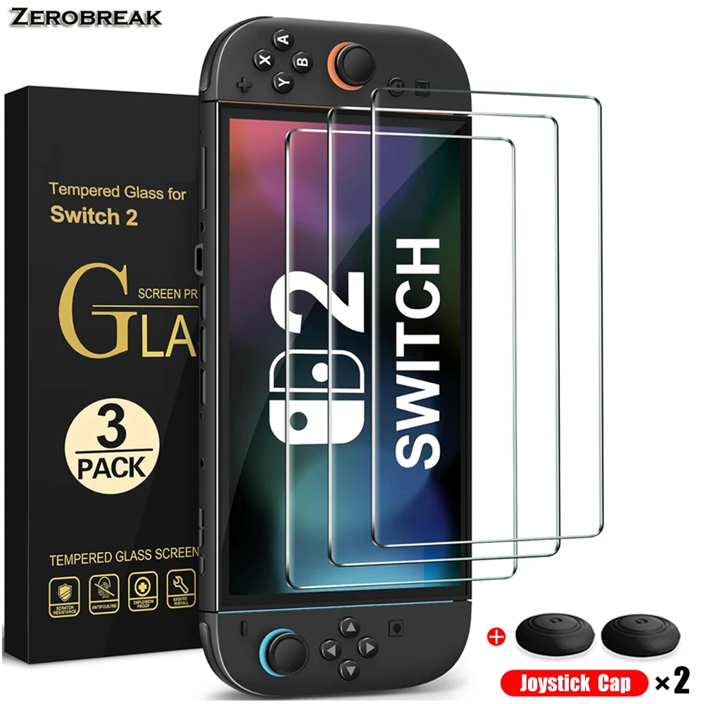 Защитное стекло из закаленного стекла для nintendo switch 2 2025