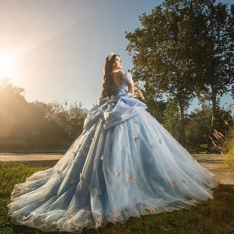 Блестящее платье quinceanera цвета - Фотография_5