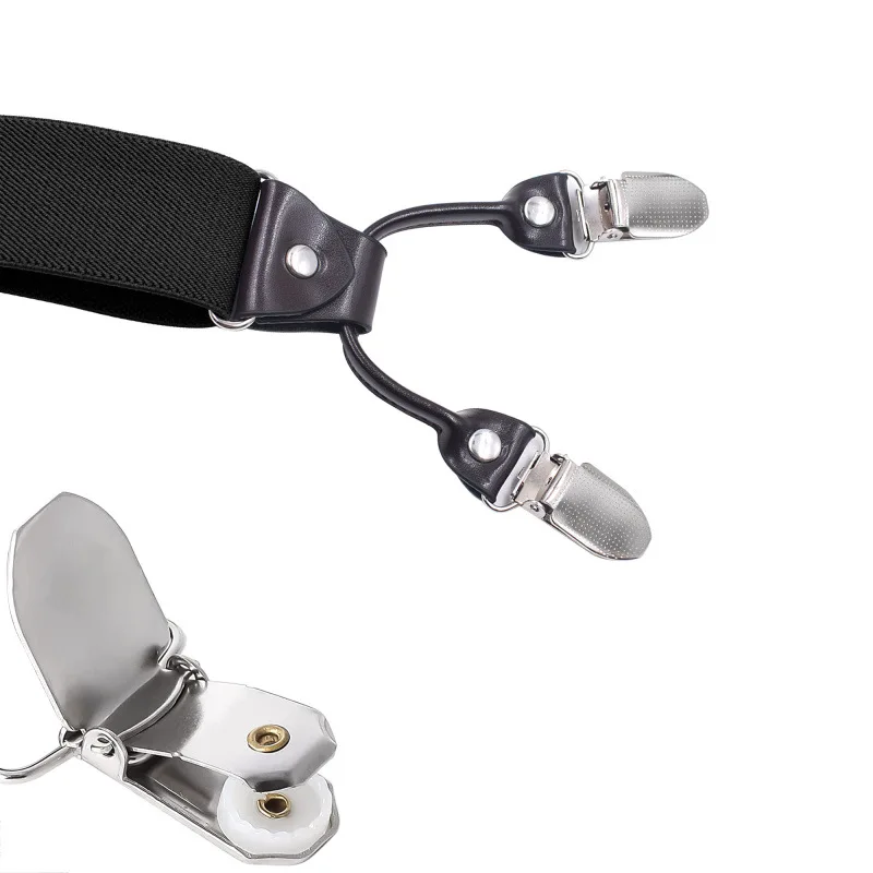 Модные кожаные подтяжки с 6 зажимами - Фотография_5