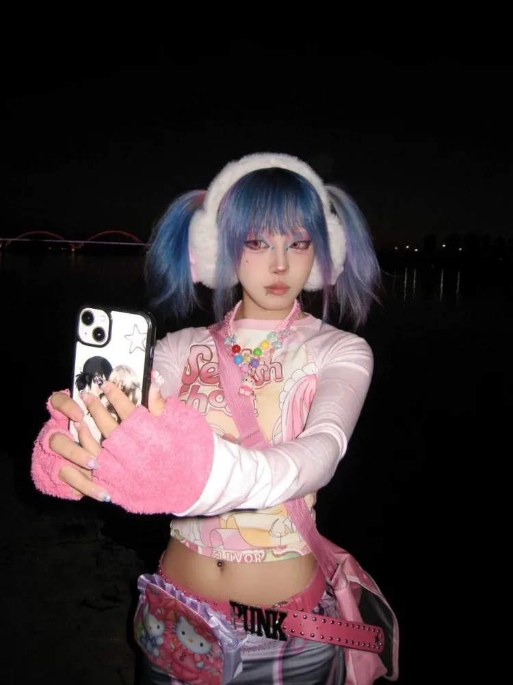 Уличная одежда houzhou y2k в стиле харадзюку - Фотография_5