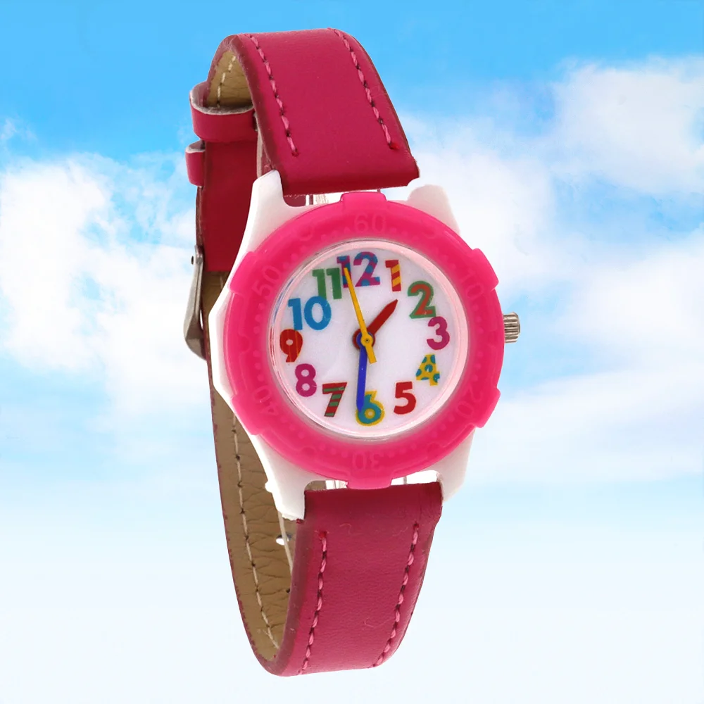Детские часы с цветным циферблатом для девочек и мальчиков - Фотография_4