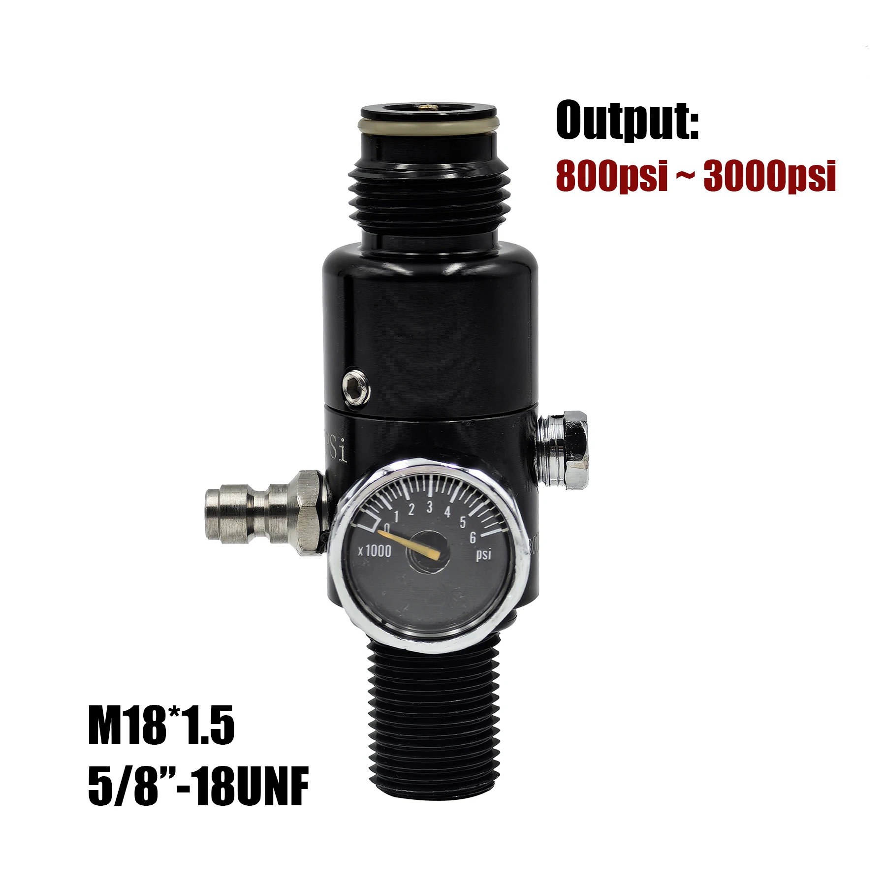 Hpa 4500psi цилиндр воздушный бак регулятор нитки клапана m18 * 1