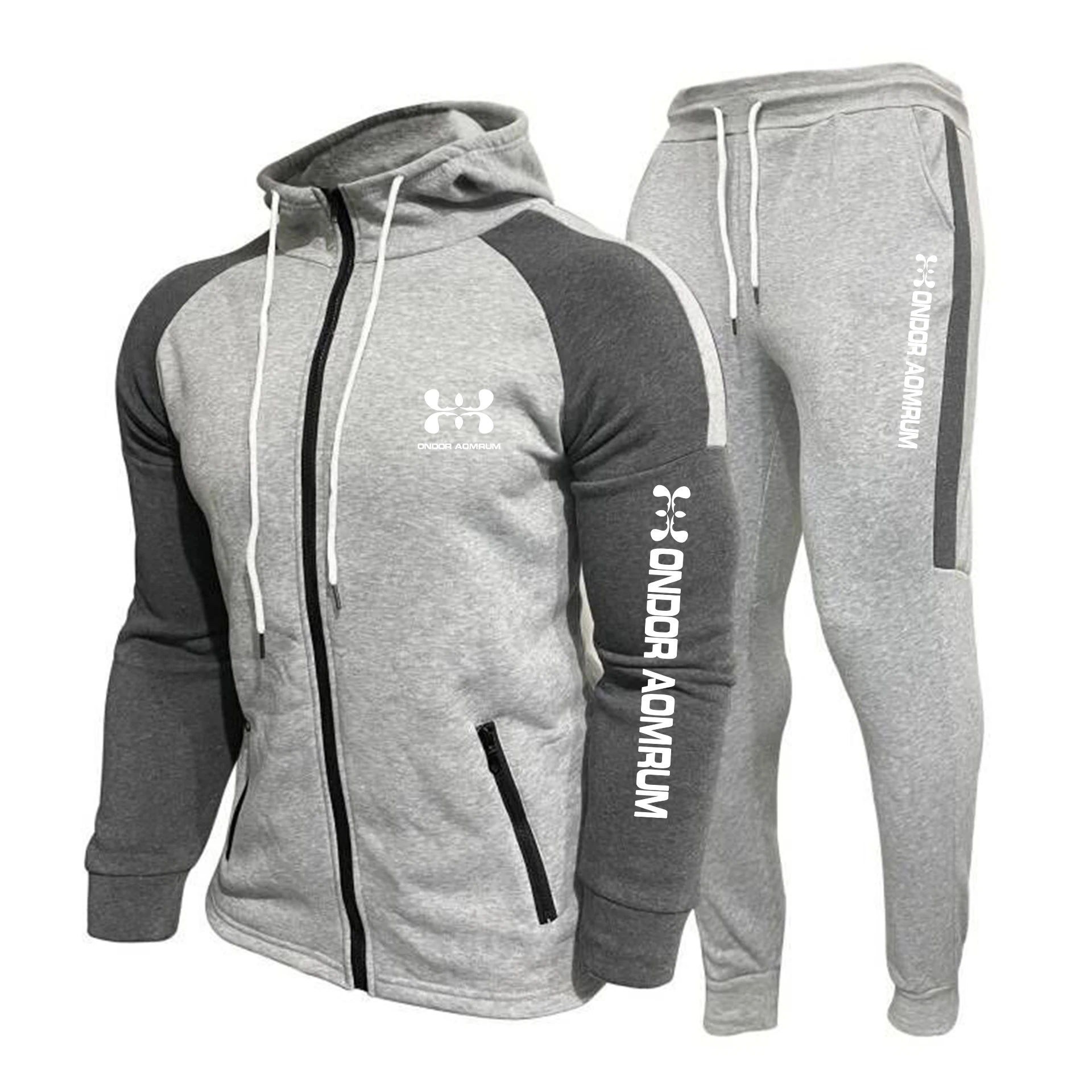 Мужская повседневная толстовка с капюшоном и длинными рукавами - Фотография_5