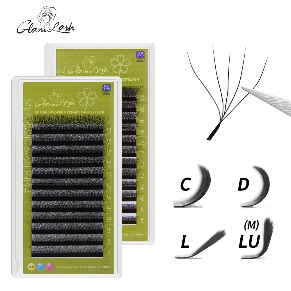 Glamlash 3d 4d 5d w-образные ресницы