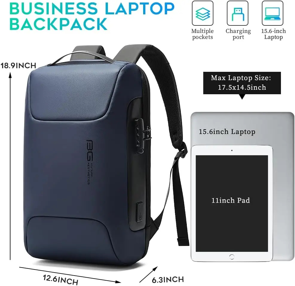 Противоугонный рюкзак bange с замком - Фотография_4