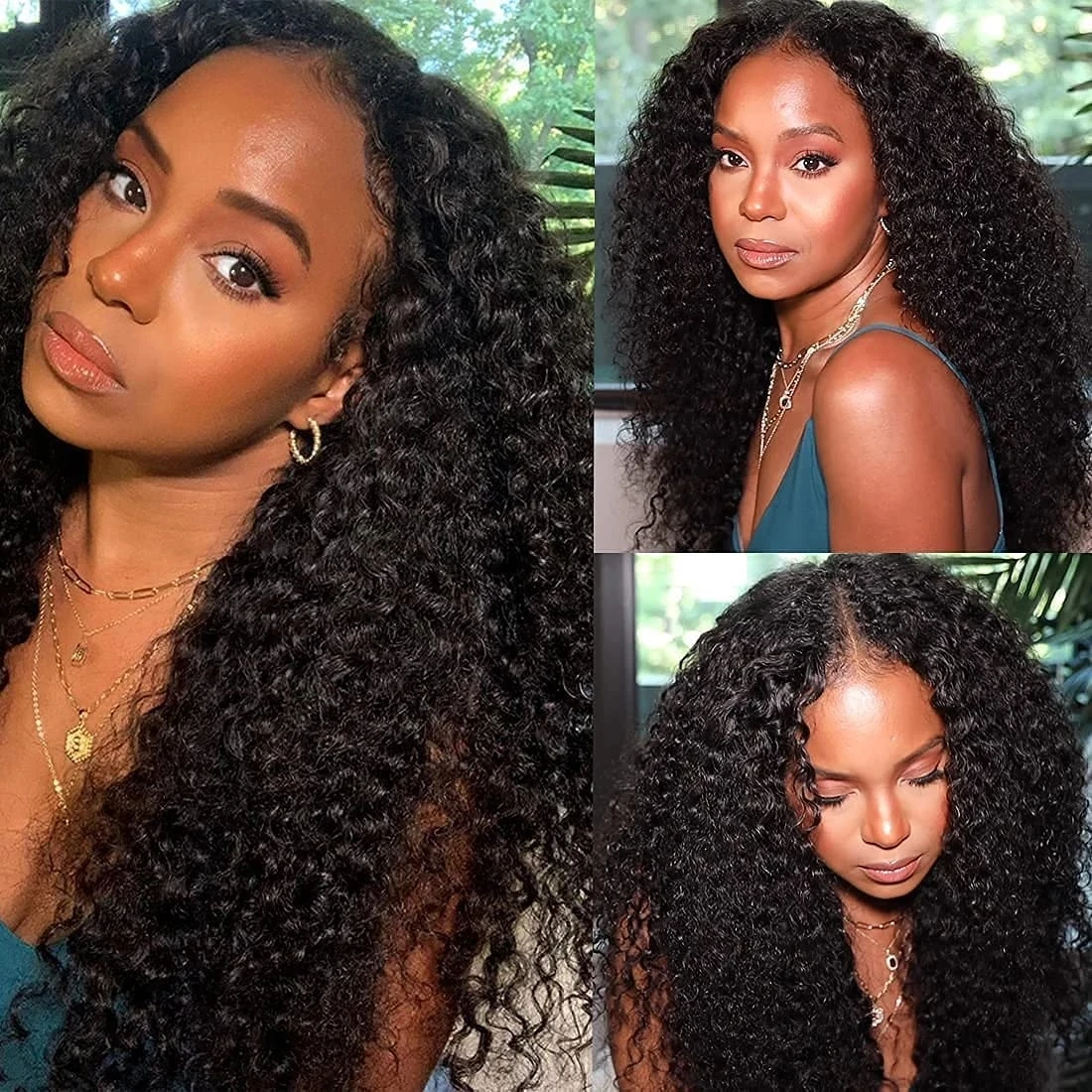 V part wig human hair no leave - Фотография_4
