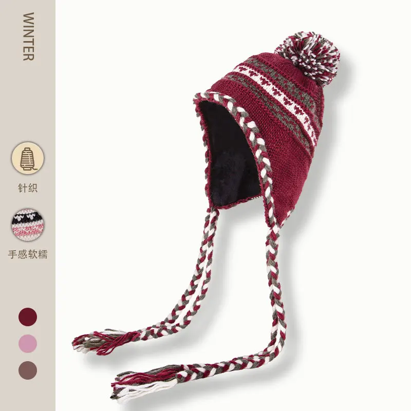 Японский зимний жаккардовый вязаный пуловер - Фотография_3