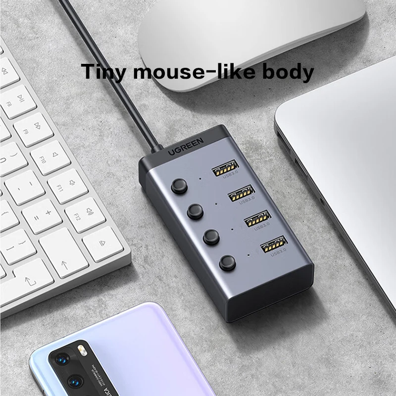 Концентратор usb 3.0 с питанием от ugreen