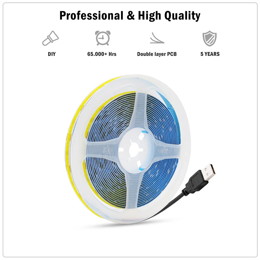 5 в usb cob светодиодная лента - Фотография_5