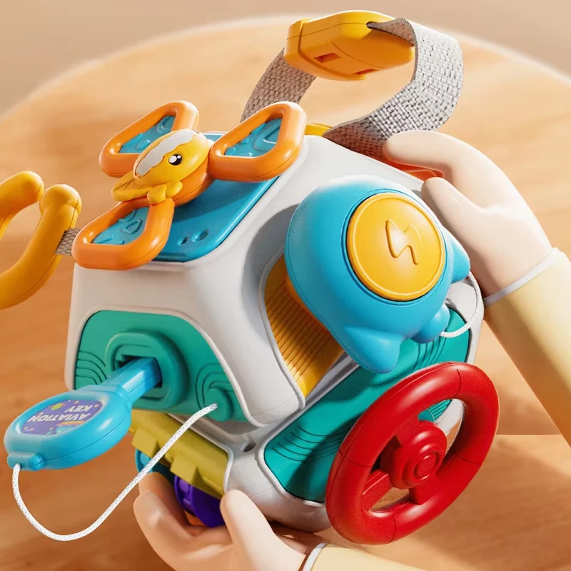 Монтессори busy board cube сенсорный