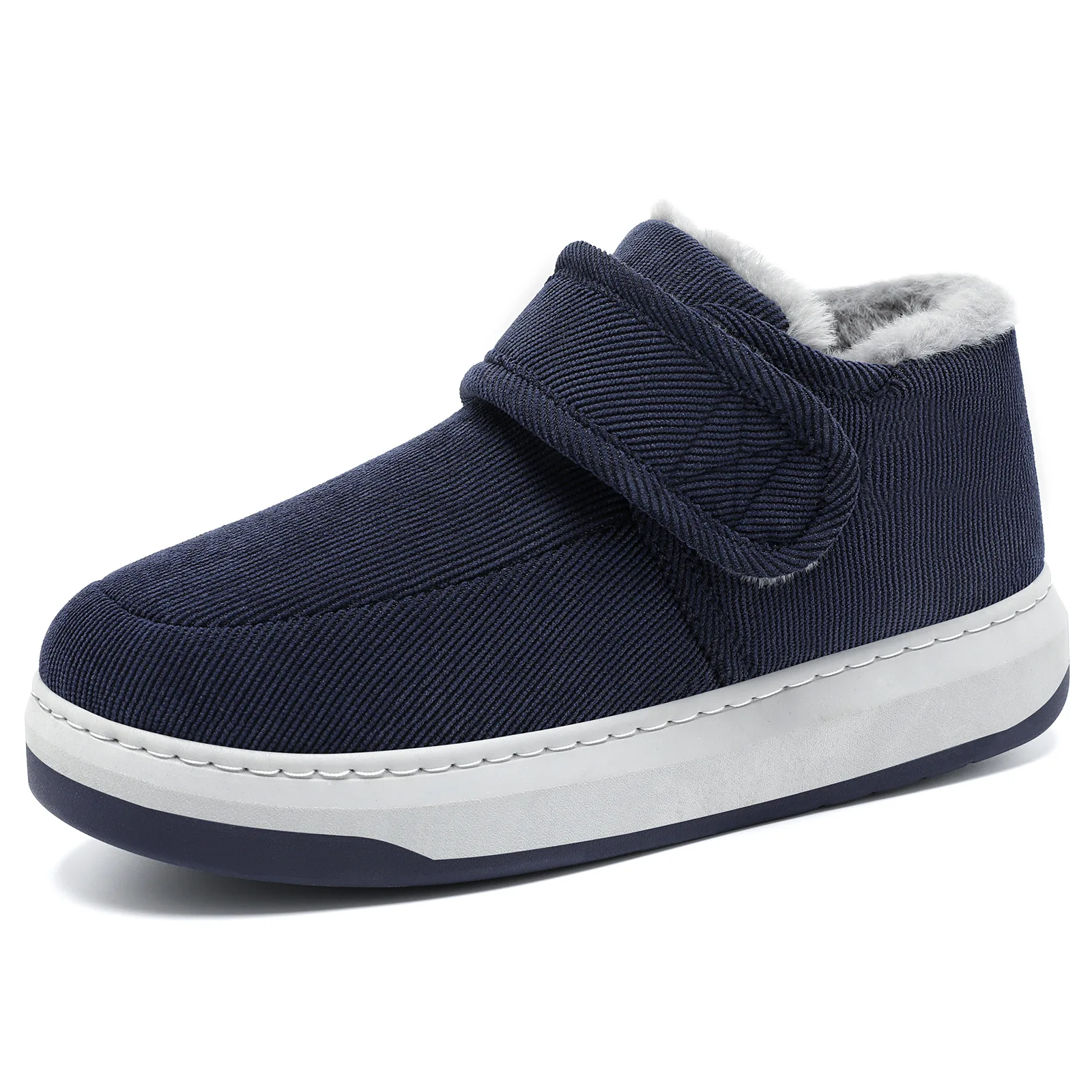 Мужская зимняя хлопковая обувь ручной работы с высоким берцем - Фотография_5