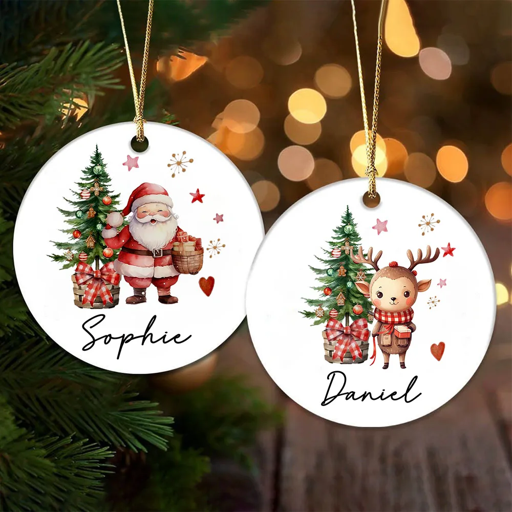 Персонализированное рождественское детское украшение для ребенка
