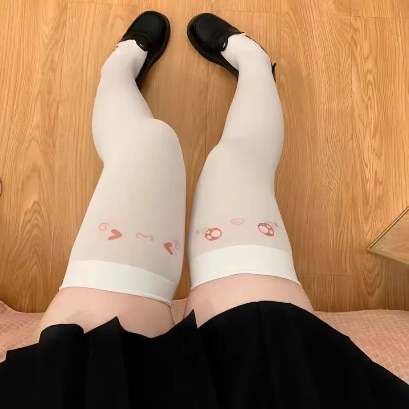 Японские носки до бедра kawaii expression - Фотография_2