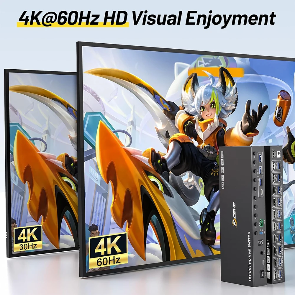 10-портовый kvm-переключатель usb 3.0 - Фотография_3