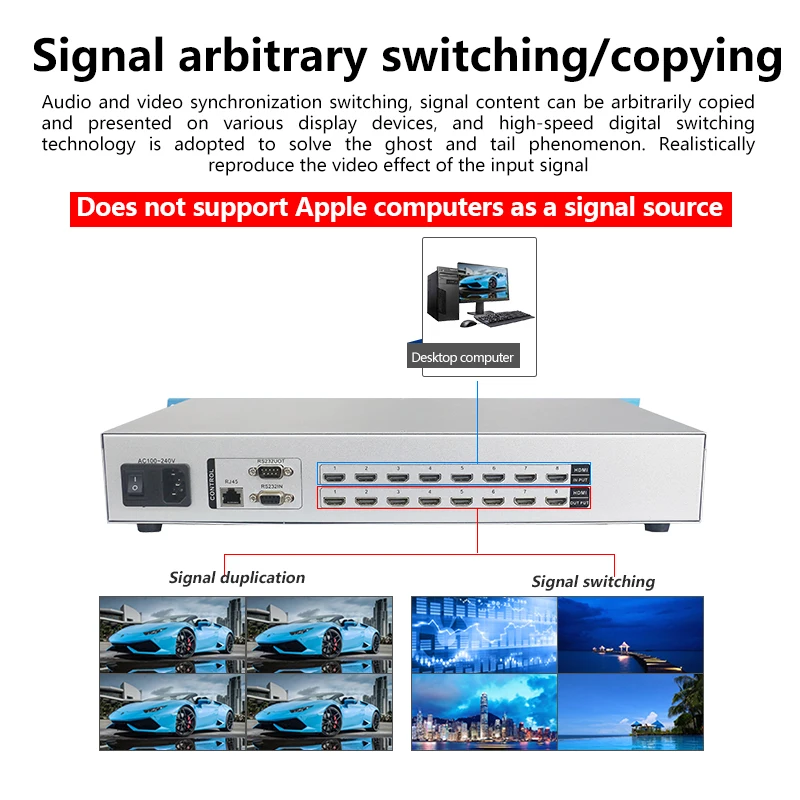 Матричный переключатель для hdmi1.4 8x8 8x16 4x4 16x16 4k 30 гц hdcp2.1 - Фотография_5