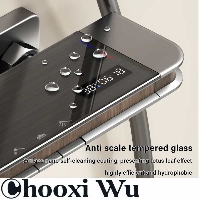 Chooxiwu — серый умный душевой набор с цифровым дисплеем - Фотография_5