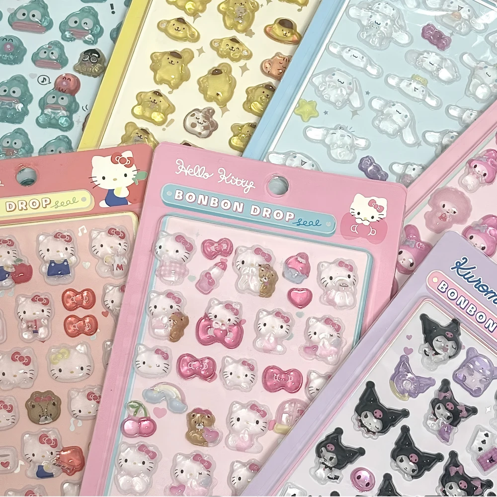 Милые мультяшные наклейки sanrio с пузырьками - Фотография_2