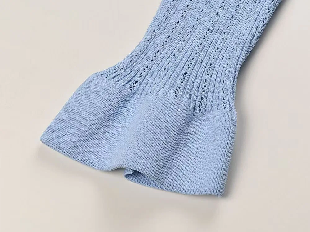 Элегантный женский вязаный комплект - Фотография_4