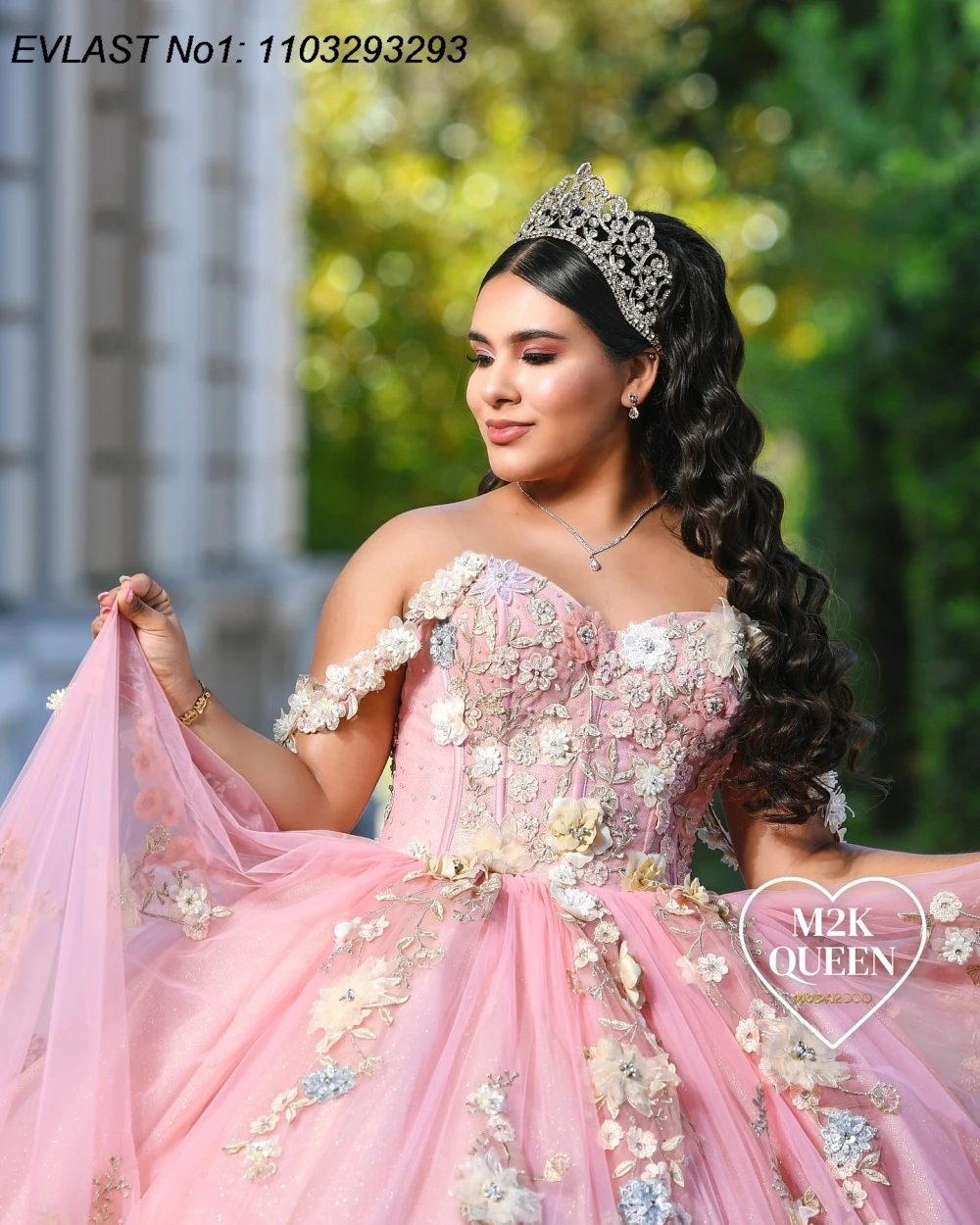 Evlast блестящее розовое платье quinceanera по индивидуальному заказу - Фотография_3